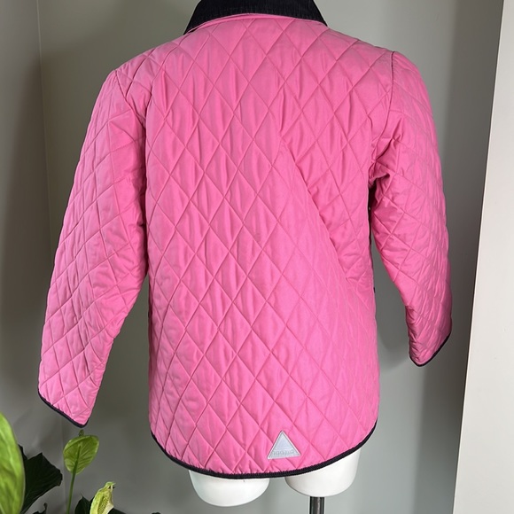 L.L.Bean Pink Corduroy Quilted Button Jacket girls XL 18 - Picture 3 of 6